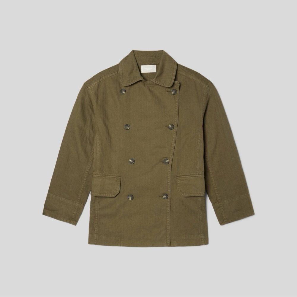 Everlane The Organic Cotton Herringbone Jacket Beech NWT - Picture 4 of 14